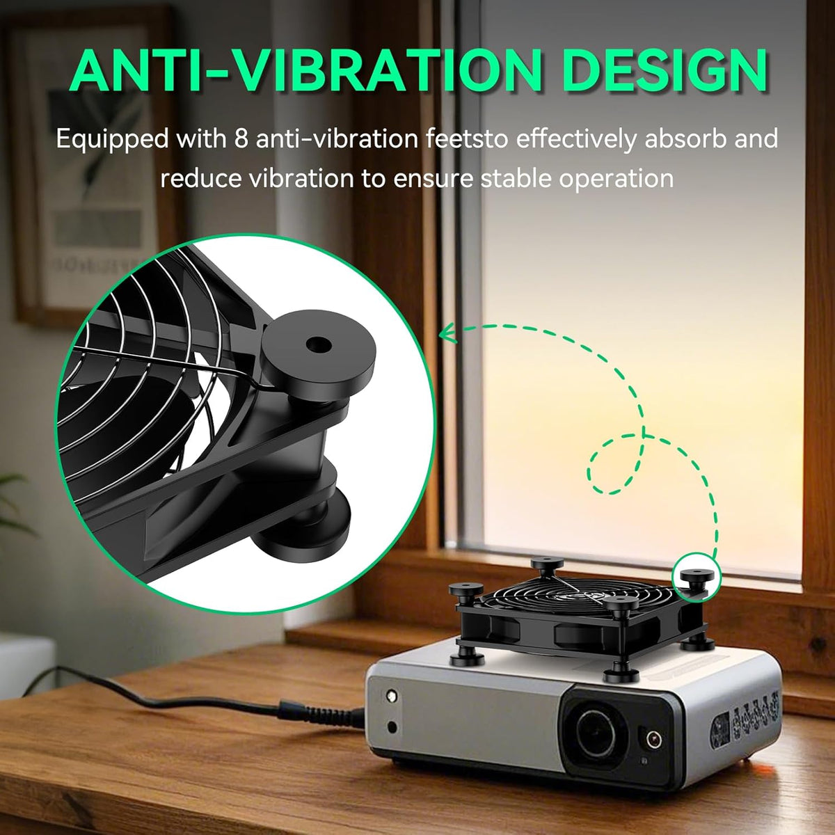 Easy Cloud 120mm USB Fan, USB Computer Fan with 3 Speeds Controller Small PC Cooling Fans for Cabinet Case Server TV Receiver Router DVR Xbox Cooler, 2Pcs - PuriLite