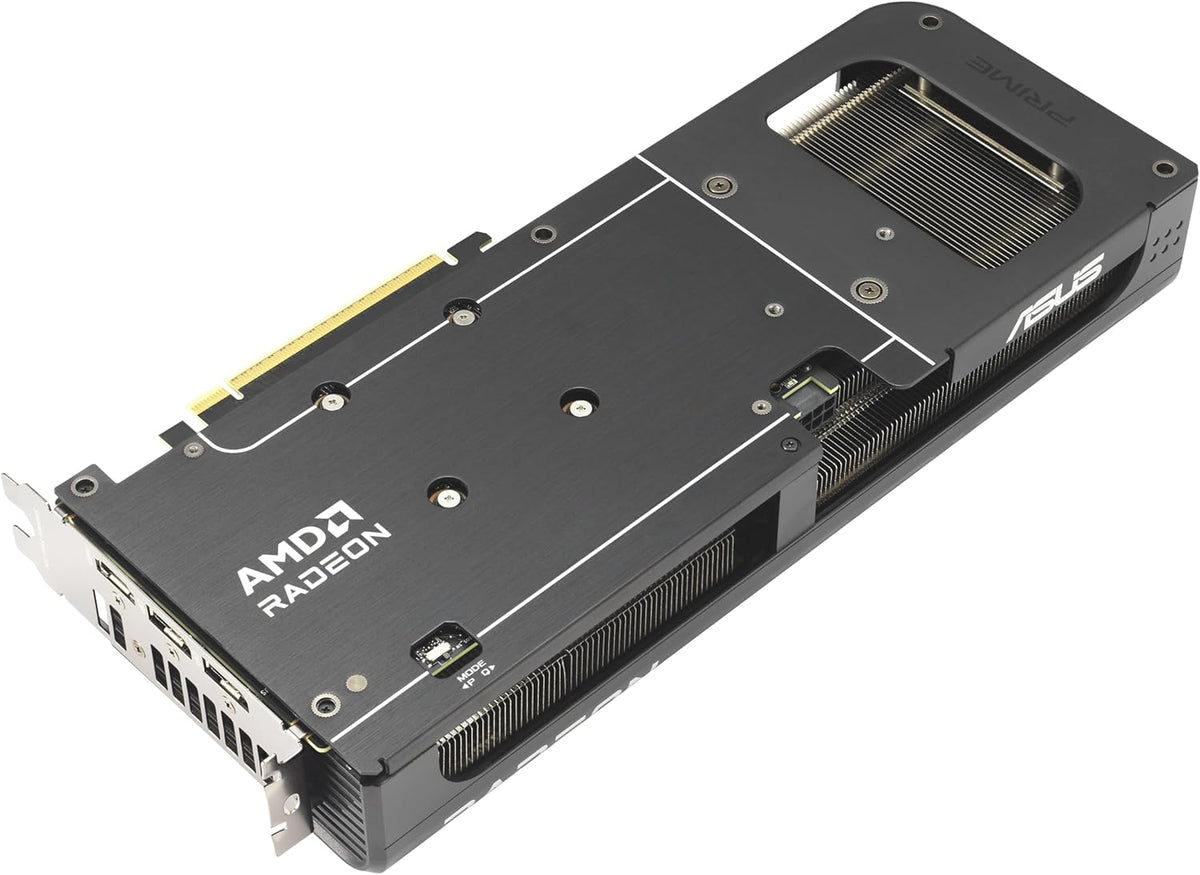 ASUS Prime Radeon™ RX 9060 XT 16GB GDDR6 OC Edition Graphics Card (PCIe 5.0, HDMI/DP 2.1, 2.5-Slot Design, axial-tech Fans, Dual Ball Fan Bearings, Dual BIOS, ASUS GPU Guard) - PuriLite