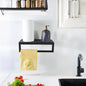 Uyart Home Towel Holder with Shelf Organizer Kitchen and Bathroom Accessories, Black, NG-001 - PuriLite