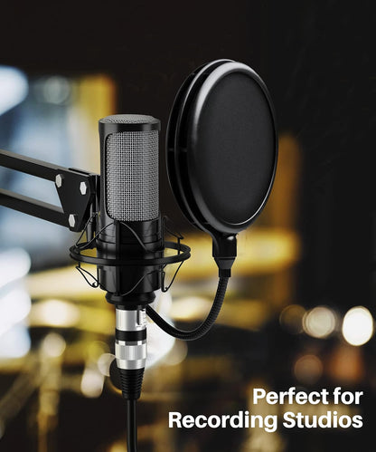 GEARit XLR Male to Female Microphone Cable (10 Feet, 6-Pack) 3-Pin Balanced Shielded Mixer, Recording Studio, Podcast - Black - PuriLite
