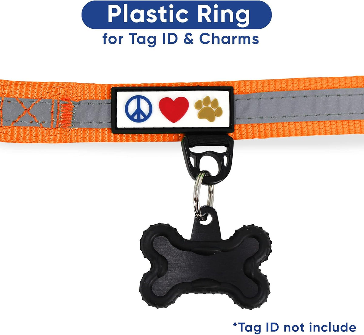 Pawtitas Chain Martingale Dog Collar Puppy Collar Reflective Dog Collar Training Dog Collar Behavioral Dog Chain Collar Collar Large Dog Collar Orange Dog Collar - PuriLite
