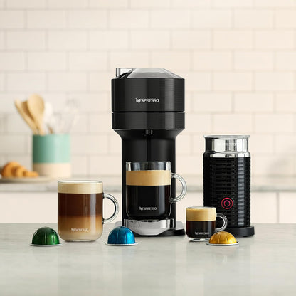 Nespresso Vertuo Next Coffee and Espresso Machine by Breville with Aeroccino Milk Frother - Light Grey - PuriLite
