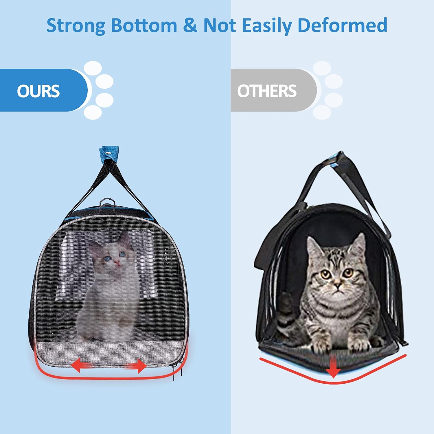 BurgeonNest Cat Carriers for Medium Cats Under 25 lbs, Pet Carrier for Cats with Unique Side Bag,Top Load Small Pet Carrier Soft-Sided Escape Proof with 4 Ventilated Windows - PuriLite
