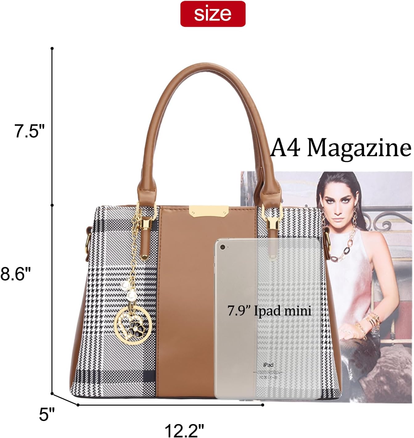 KKXIU Trendy Tote Bag for Women Lightweight Oxford Big Capacity Shoulder Purses and Handbags - PuriLite