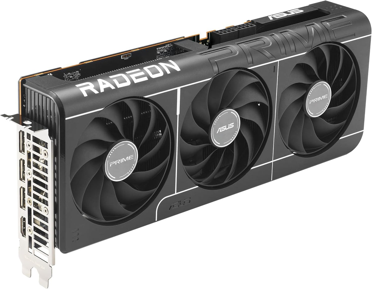 ASUS Prime Radeon™ RX 9060 XT 16GB GDDR6 OC Edition Graphics Card (PCIe 5.0, HDMI/DP 2.1, 2.5-Slot Design, axial-tech Fans, Dual Ball Fan Bearings, Dual BIOS, ASUS GPU Guard) - PuriLite