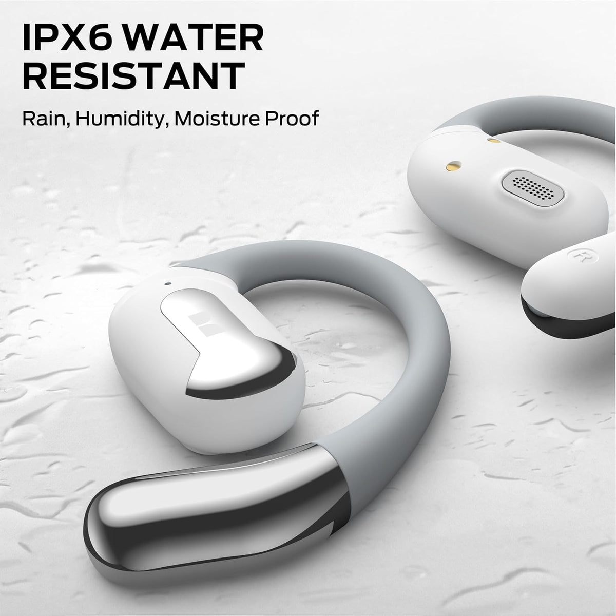 Monster Open Ear AC317 Headphones, Bluetooth 5.4 Wireless Headphones with Stereo Sound, 24H Playback, Crystal Clear Calls, Type-C Charging, Touch Control, Sweat Resistant Open Ear Wireless Earbuds - PuriLite