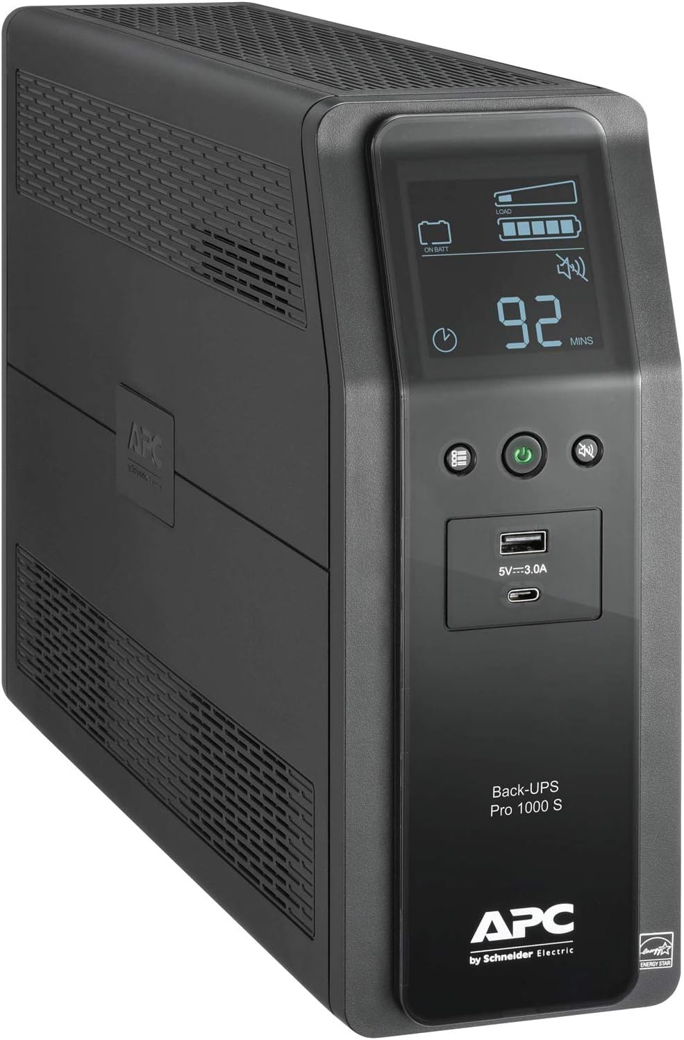 APC BR1000MS Sine Wave UPS Battery Backup & Surge Protector, 1000VA, Backups Pro, Black - PuriLite