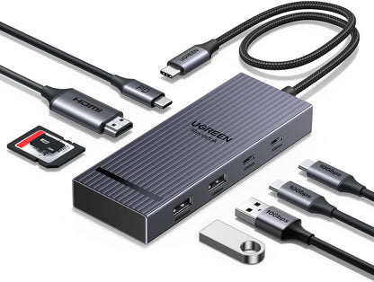 UGREEN Revodok Pro Hub USB C 8 in 1 Dock 4K@60Hz HDMI, Docking Station with USB-A 3.2, USB-A 2.0, 2 x USB-C 3.2, SD/TF Card Reader, PD 100W for MacBook Pro/Air, iPad Pro, XPS, Thinkpad - PuriLite