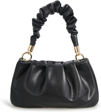 Cloud Pouch Bag Women Shoulder Handbag Soft Vegan Leather Vintage Hobo Chain Cross body Bag - PuriLite
