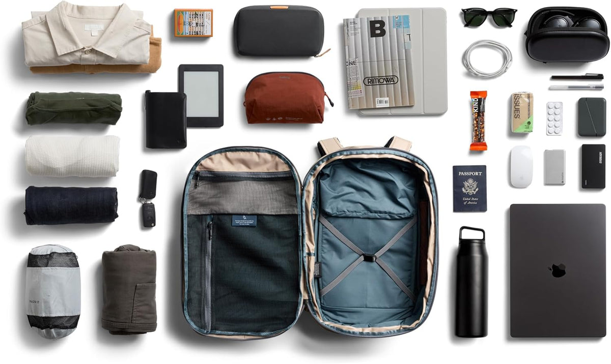 Bellroy Transit Travel Pack Pro (30–38 liter carry-on travel backpack, with laptop sleeve) - PuriLite