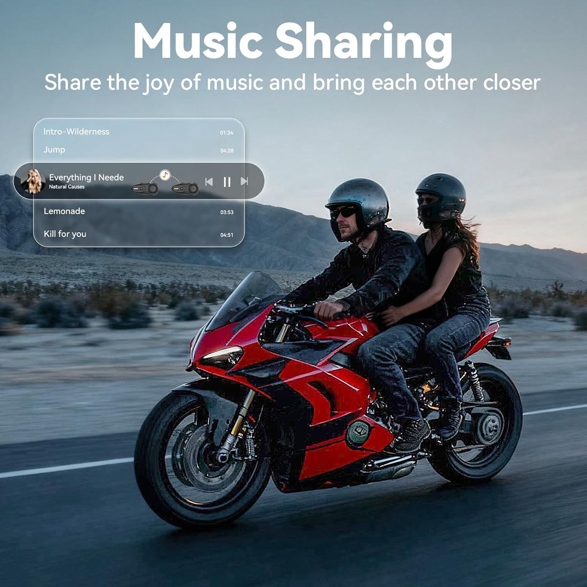 XGP X10 Mesh Motorcycle Bluetooth Headset – 10 Riders Group Intercom 3000m Range, Bluetooth 5.3 Helmet Communication System with Audio Multitasking, Music Sharing & IP67 Waterproof (2 Pack) - PuriLite