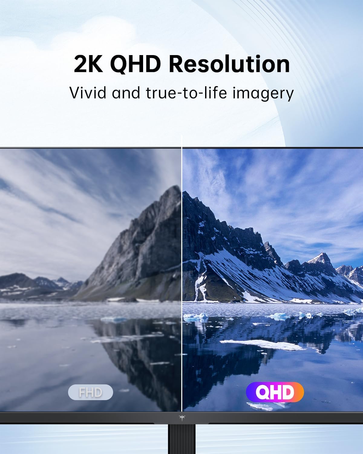 KTC 32 Inch 2K Computer Monitor, IPS 1440p Monitor with Ultra-Thin Bezels, HDR10, Freesync/G-sync, HDMI/DP Ports, Tilt Adjustable, Eyecare, Ideal for Business, Office, and Casual Gaming - PuriLite