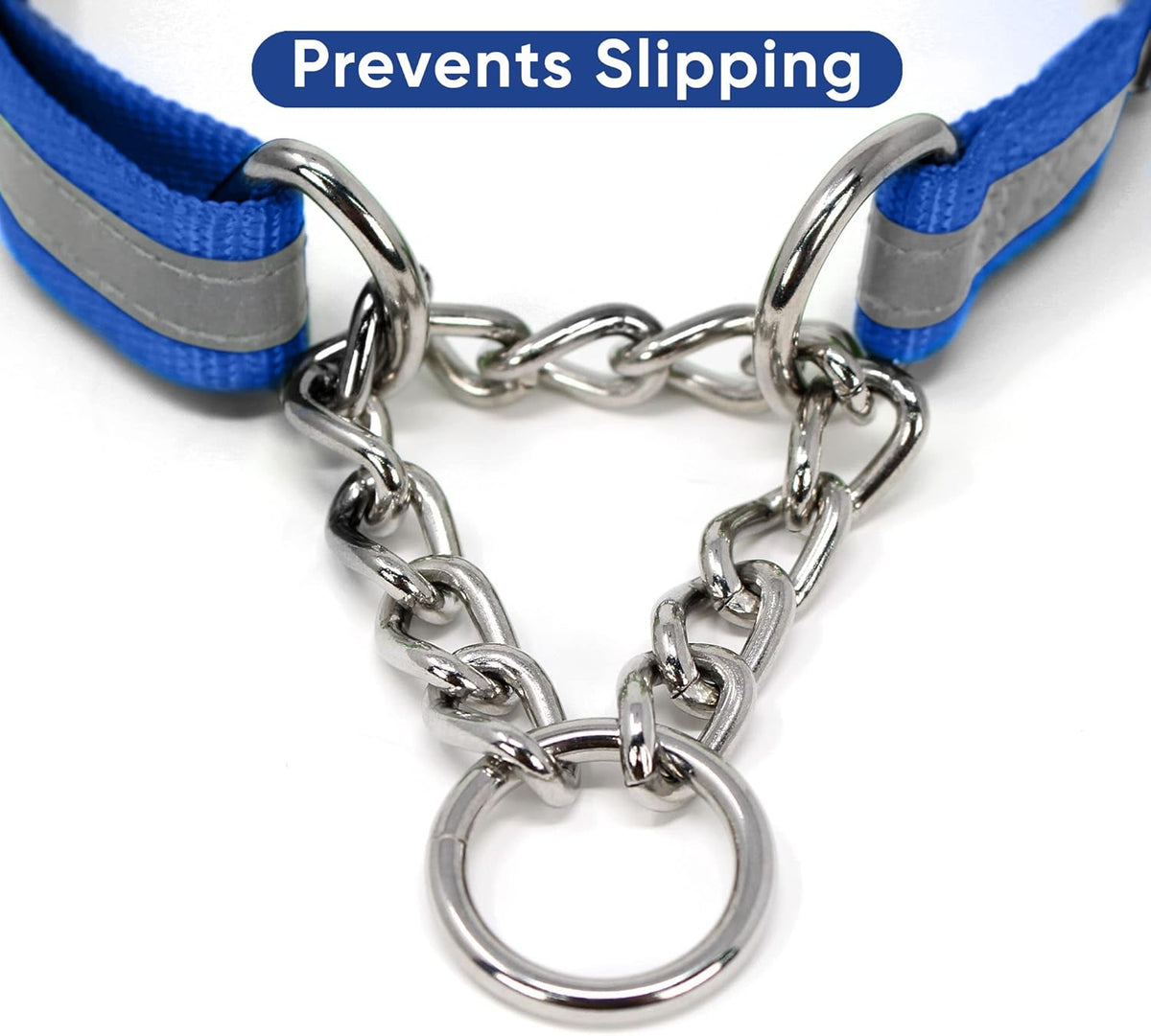 Pawtitas Chain Martingale Dog Collar Puppy Collar Reflective Dog Collar Training Dog Collar Behavioral Dog Chain Collar Collar Large Dog Collar Orange Dog Collar - PuriLite