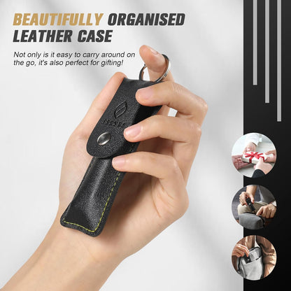 FERYES Angled Head Long Handled Toenail Clipper for Seniors - Large Wide Jaw Nail Clipper with Catcher for Thick Nails - Easier Trimming, Ergonomic Design (Black) - PuriLite