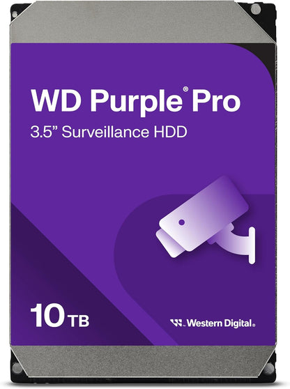 Western Digital 10TB WD Purple Pro Surveillance Internal Hard Drive HDD - SATA 6 Gb/s, 512 MB Cache, 3.5" - WD102PURP - PuriLite