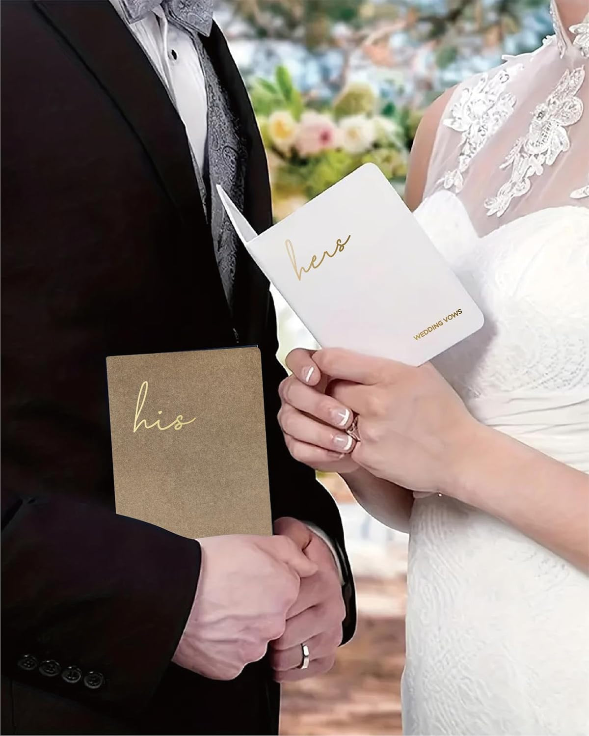 GroomBrideGifts Wedding Vow Book for His and Hers, Soft Touch, Perfectly Sized Bride and Groom Vow Books, Wedding Essentials, Wedding Registry Ideas, His and Hers Gifts - PuriLite