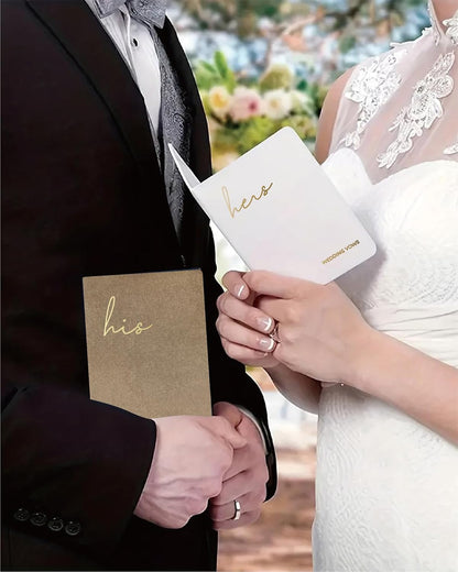 GroomBrideGifts Wedding Vow Book for His and Hers, Soft Touch, Perfectly Sized Bride and Groom Vow Books, Wedding Essentials, Wedding Registry Ideas, His and Hers Gifts - PuriLite