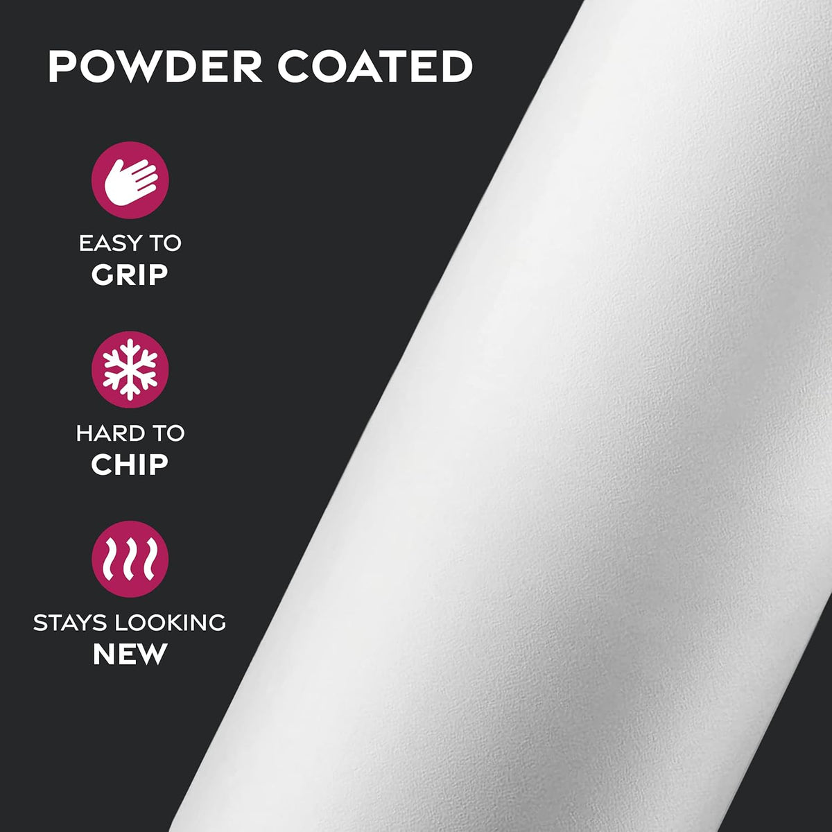 FineDine Water Bottle - Stainless Steel Insulated Water Bottle with Straw Lid, Flip Lid & Wide-Mouth Cap - Keeps Hot and Cold - 25 Oz / 739ml - Pure Pearly White - PuriLite