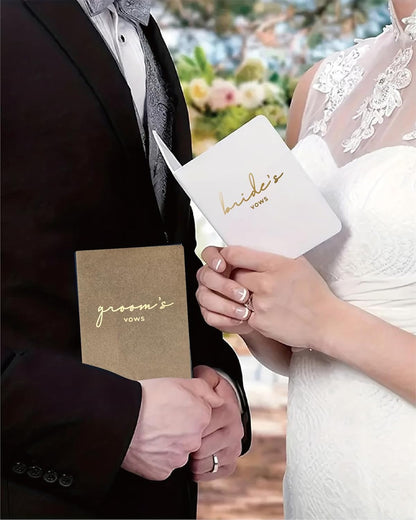 GroomBrideGifts Wedding Vow Book for His and Hers, Soft Touch, Perfectly Sized Bride and Groom Vow Books, Wedding Essentials, Wedding Registry Ideas, His and Hers Gifts - PuriLite