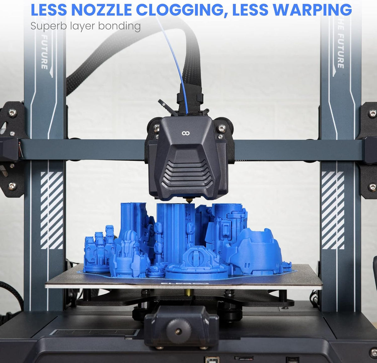 ELEGOO PLA Filament 1.75mm Black 1KG,3D Printer Filament Dimensional Accuracy +/- 0.02mm,1kg Cardboard Spool(2.2lbs) 3D Printing Filament Fits for Most FDM 3D Printers - PuriLite