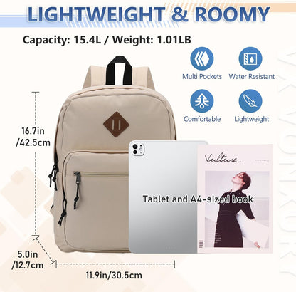 School Backpack for Kids,Lightweight Water Resistant Work Travel Backpack for Women Men Teens VONXURY - PuriLite