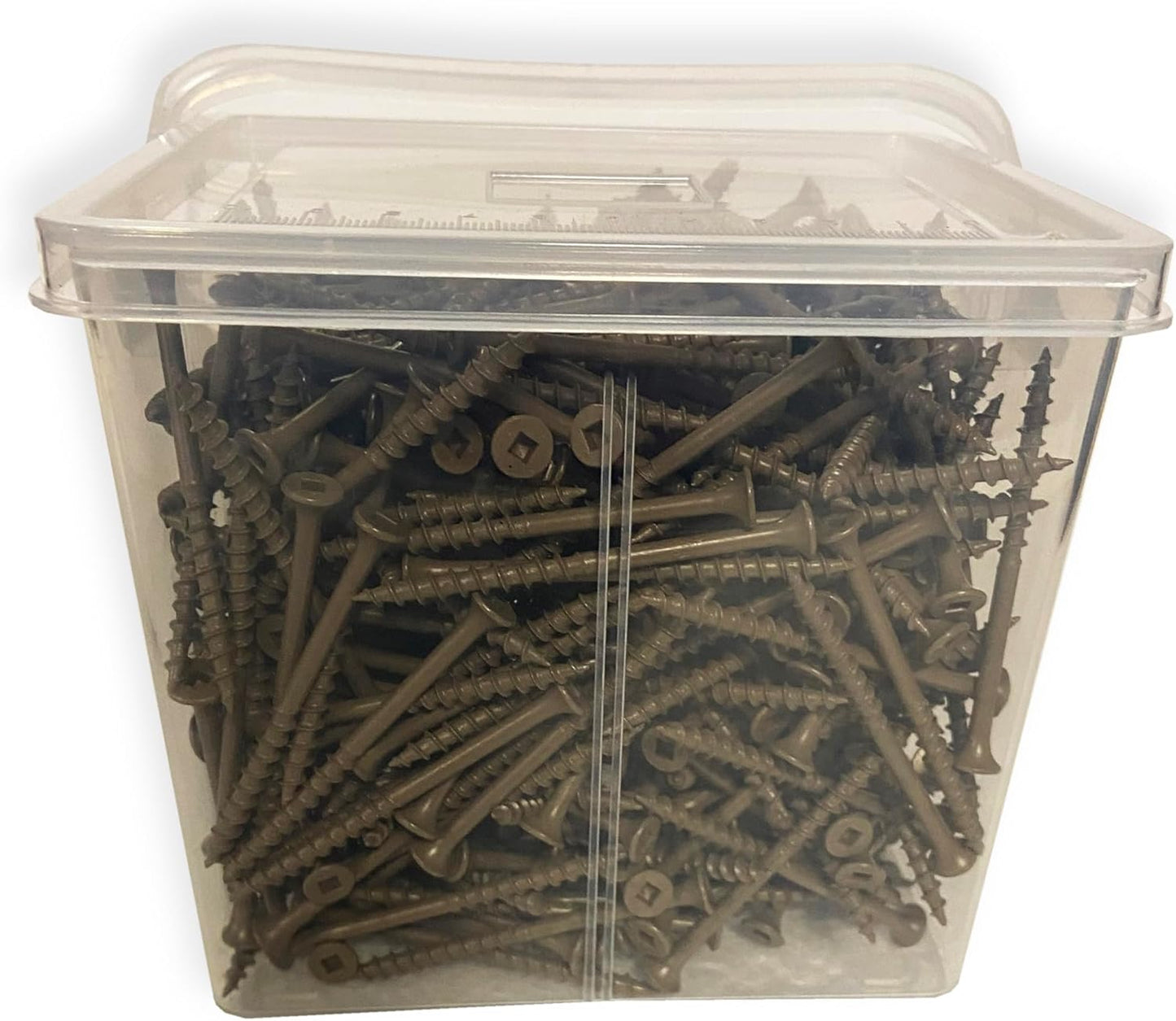 #8 x 3" Deck Screws | Square Drive | Bugle Head | Brown Ruspert | 100pcs Box - PuriLite