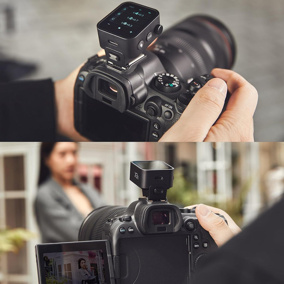 Godox X3-C X3C X3 C Touchscreen TTL Wireless Flash Trigger for Canon, 2.4GHz Wireless, High Speed Sync, OLED Screen Adjustable Brightness TTL Speedlight Transmitter for Canon EOS Cameras - PuriLite