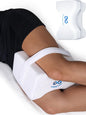 Memory Foam Knee Pillow for Side Sleepers with Adjustable Strap, Ergonomic Leg Support Pillow for Sleeping, Compact Knee Cushion with Washable Cover - PuriLite