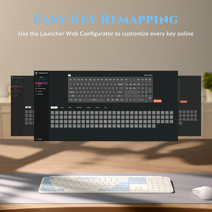 Keychron B6 Pro Quiet Key Full Size Ultra-Slim Wireless Keyboard, ZMK Programmable Bluetooth 5.1/2.4 GHz/Wired with Ultra-Long Battery Life Low Profile for Mac Win Linux System - Space Gray - PuriLite