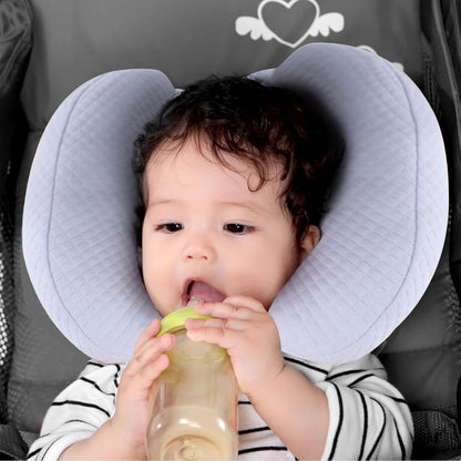 KAKIBLIN 2 in 1 Baby Head Pillow with Banana Neck Pillow for 3 Months to 8 Months Baby Travel Pillow for Stroller or Bed - PuriLite