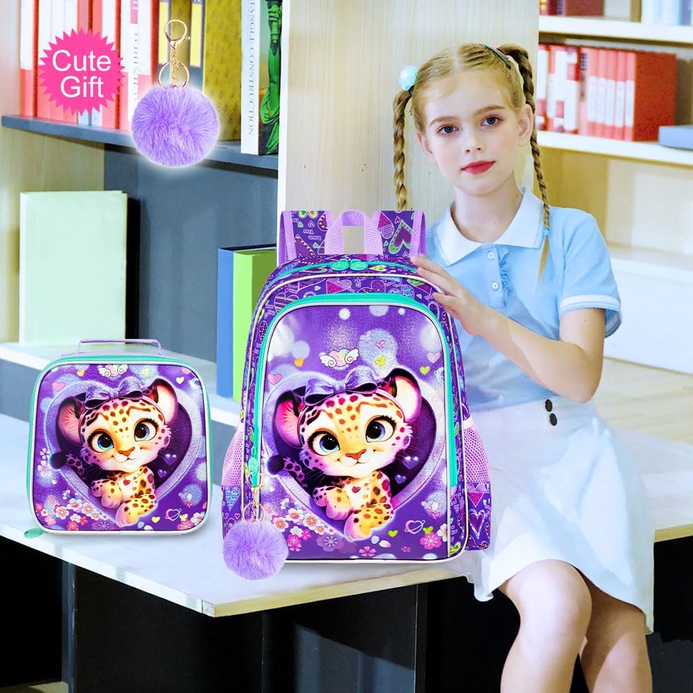 3pcs Backpack for Boys and Girls, 16” Kids Kindergarten Bookbag with Lunch Box, Cute Elementary Backpacks for Boy Girl - PuriLite