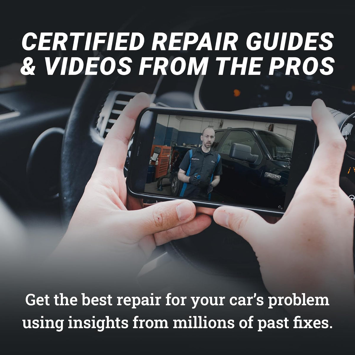 BlueDriver Bluetooth Pro OBDII Scan Tool for iPhone & Android - No Subscription Fee - OBD2 Car Scanner and Code Reader - Diagnose Check Engine, ABS, SRS, Airbag & 7000+ Issues on Vehicles 1996+ - PuriLite
