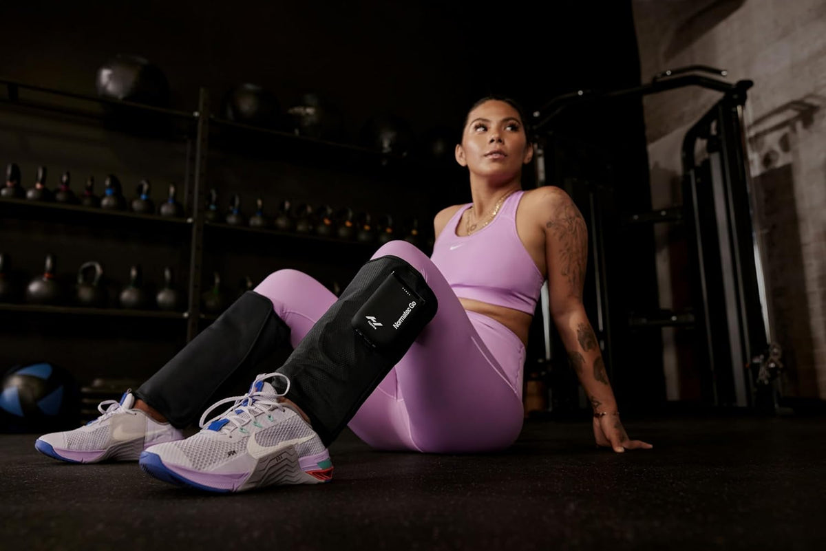 Hyperice Normatec Go Calf - Recovery System with Patented Dynamic Compression Massage Technology - Targeted Relief for Pain and Inflammation - FSA-HSA Approved - PuriLite