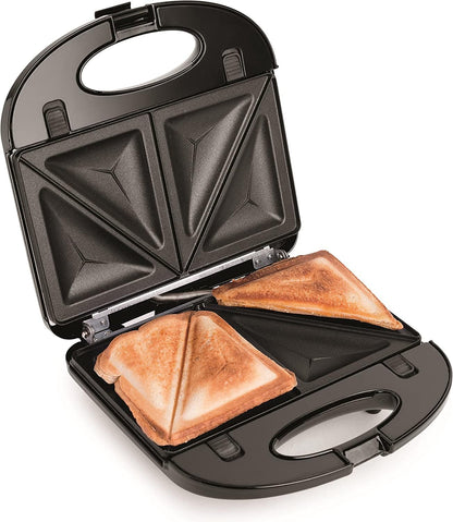 Salton 3-In-1 Pocket Sandwich Maker, Belgian Waffle Maker, and Electric Grill with Non-Stick Removable Dishwasher-Safe Plates, Indicator Lights, Cord Wrap and Upright Storage (SM154322), Small - PuriLite