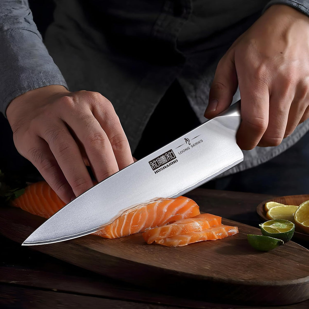 HOSHANHO 16-Piece Knife Set, Japanese High Carbon Stainless Steel Kitchen Knife Set, Ultra Sharp Chef Knife Block Set with Sharpener - PuriLite