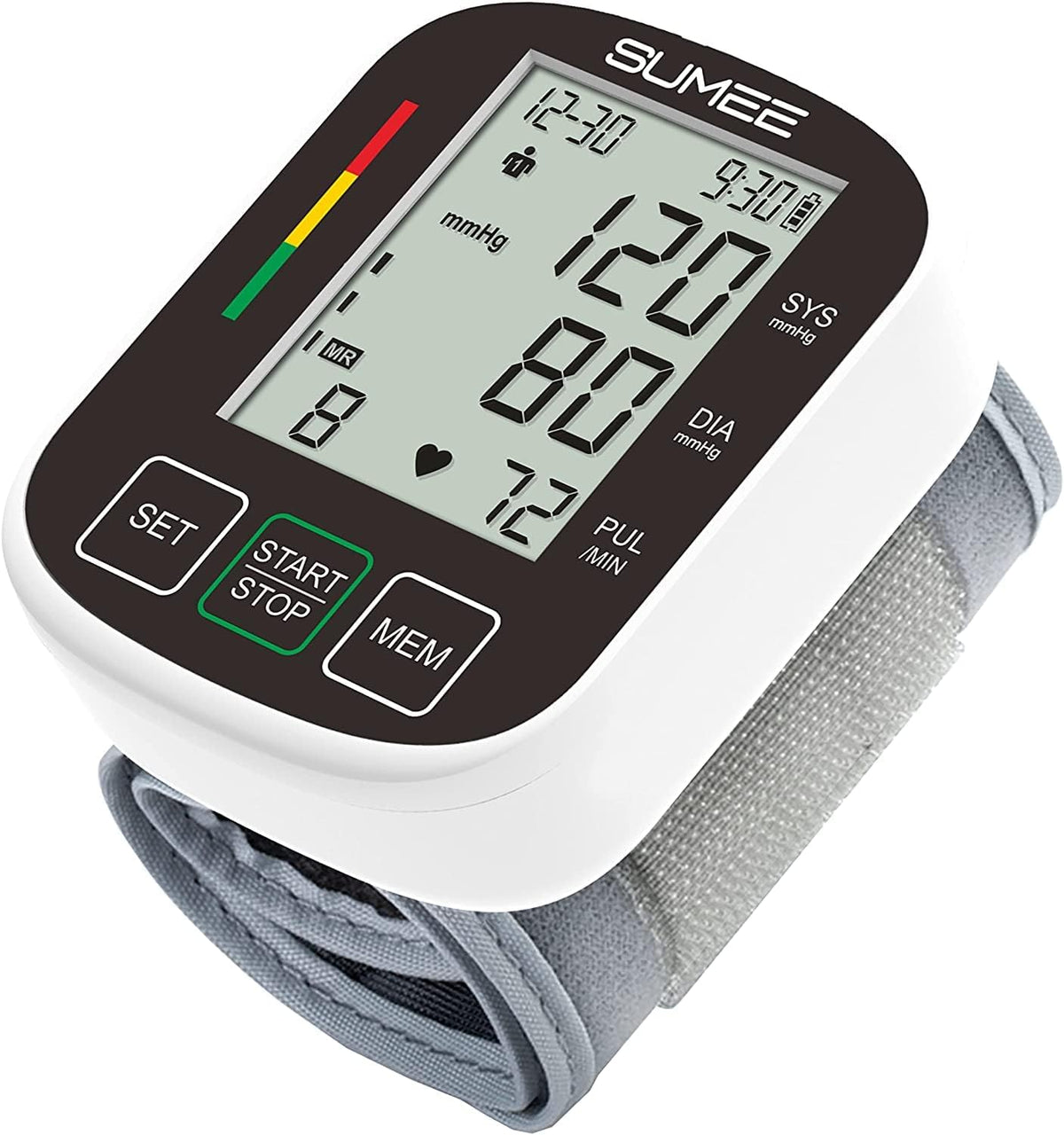 Wrist Blood Pressure Monitor for home use,Accurate Automatic Digital BP Machine, 198 Readings Memory Function and Large LCD Display,Include Carrying Case and 2AAA Batteries-Black - PuriLite