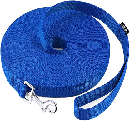 AMAGOOD Dog/Puppy Obedience Recall Training Agility Lead-15 ft 20 ft 30 ft 50 ft Long Leash-for Dog Training,Tie Out,Play,Safety,Camping (15 feet, Black) - PuriLite
