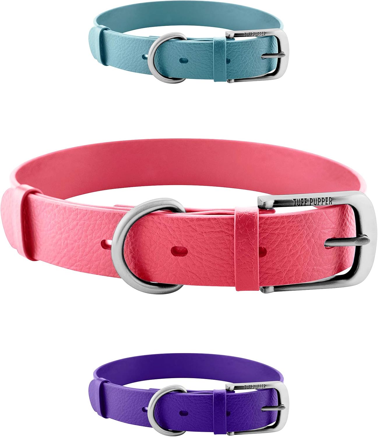 Tuff Pupper Classic Heavy Duty Dog Collar | 10x Stronger Than Leather | 100% Waterproof & Odor Proof Dog Collar | Tough Rust-Proof All Metal Hardware - PuriLite