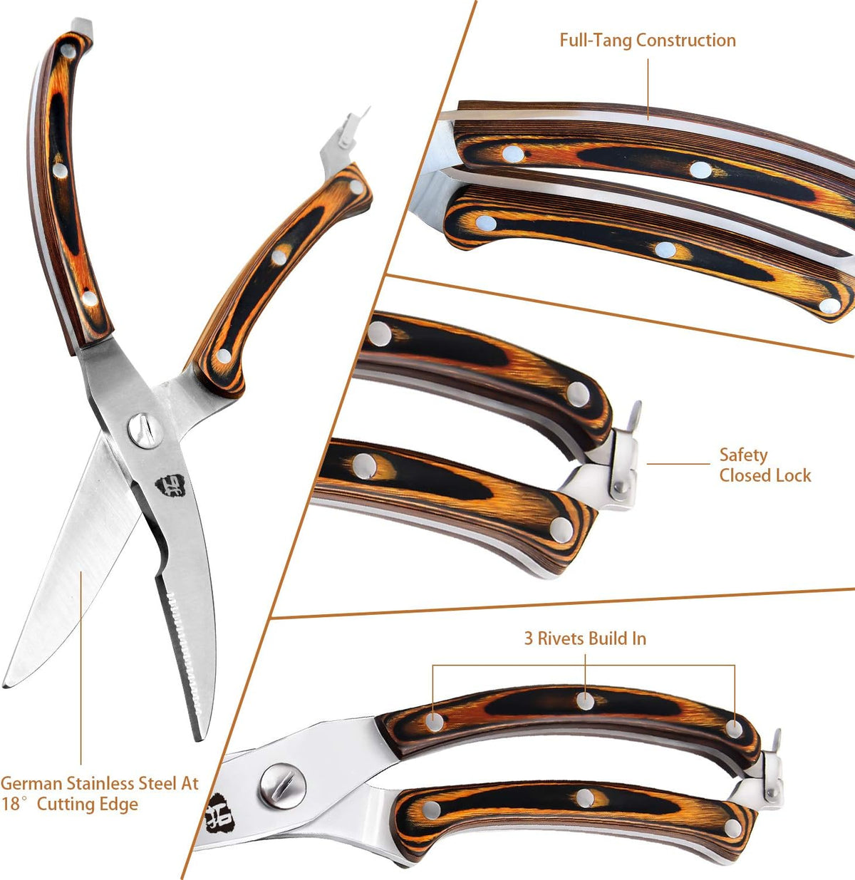 TUO Boning Knife - Razor Sharp Fillet Knife - High Carbon German Stainless Steel Kitchen Cutlery - Pakkawood Handle - Luxurious Gift Box Included - 7 inch - Fiery Phoenix Series - PuriLite