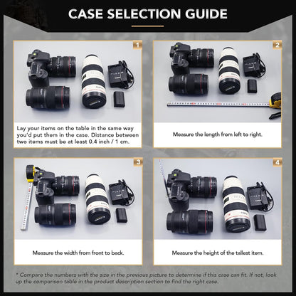 Lykus HC-2710 Portable Waterproof Hard Case with Foam, Camera Case with Customizable Fit Foam,Fit use of Drones,Camera, Equipments, Interior Size 27x16x8 cm - PuriLite