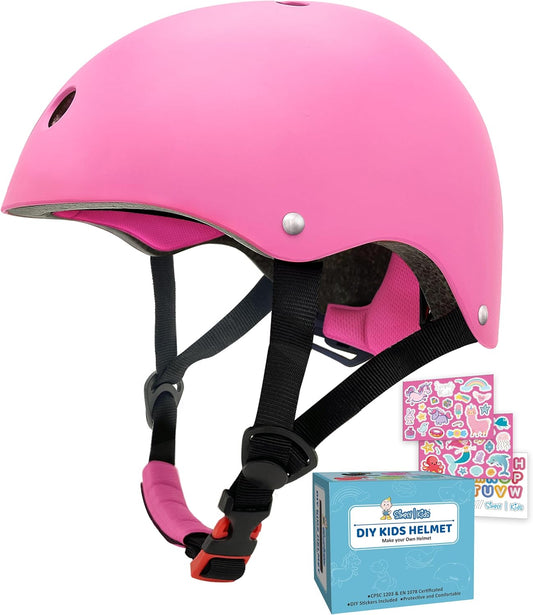 Kids Bike Helmet with DIY Stickers for Toddler Boys Girls I CPSC & CE Certified for Skateboard Roller-Skating Bicycle Scooter I Baby Infant Youth Child Ages 3-5 5-8 8-11 Year Old - PuriLite