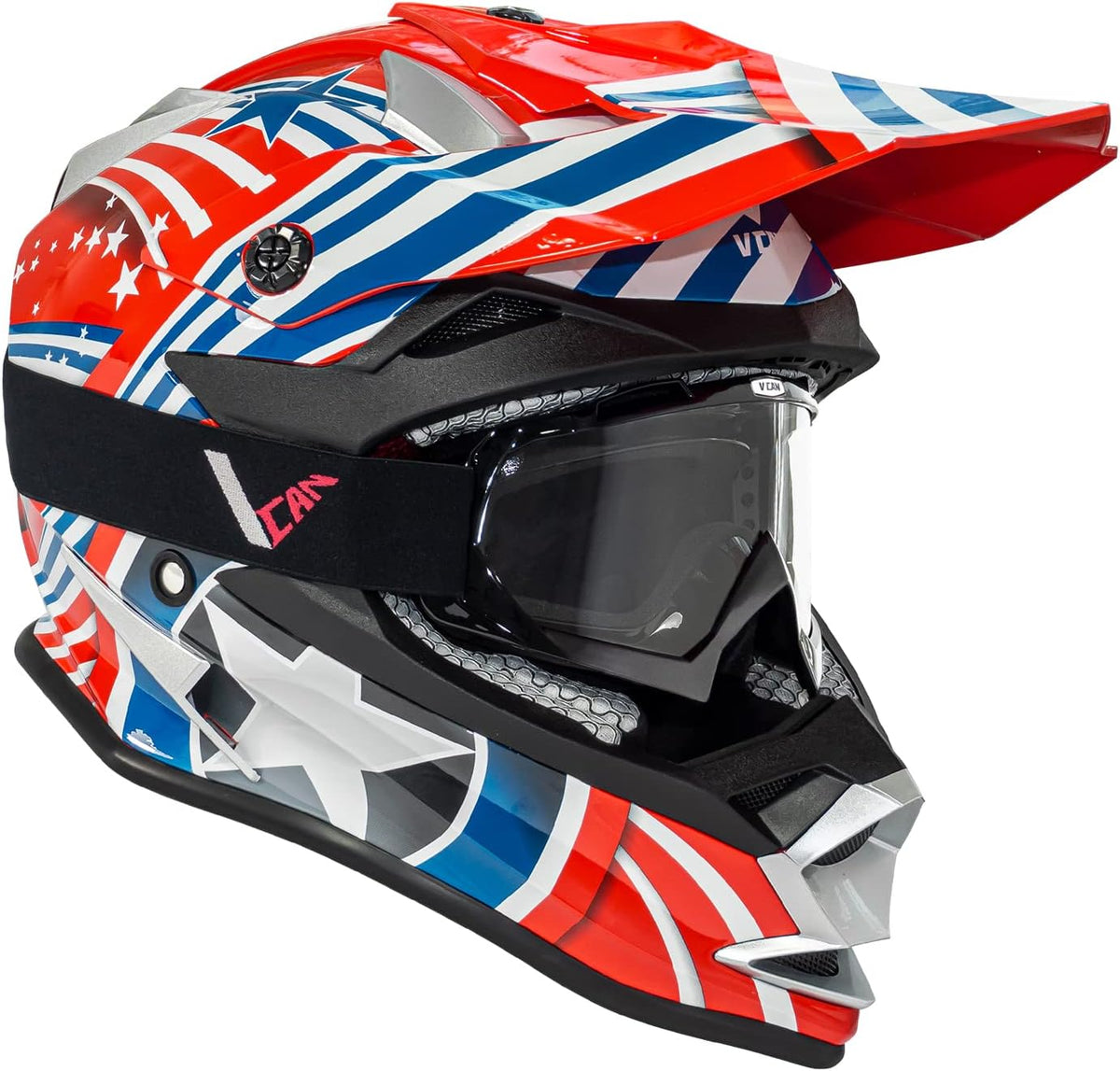 VCAN VX38 Adults ATV Motorcross Offroad Dirt Bike Motorcycle Downhill Helmet with Goggle DOT Approved - PuriLite