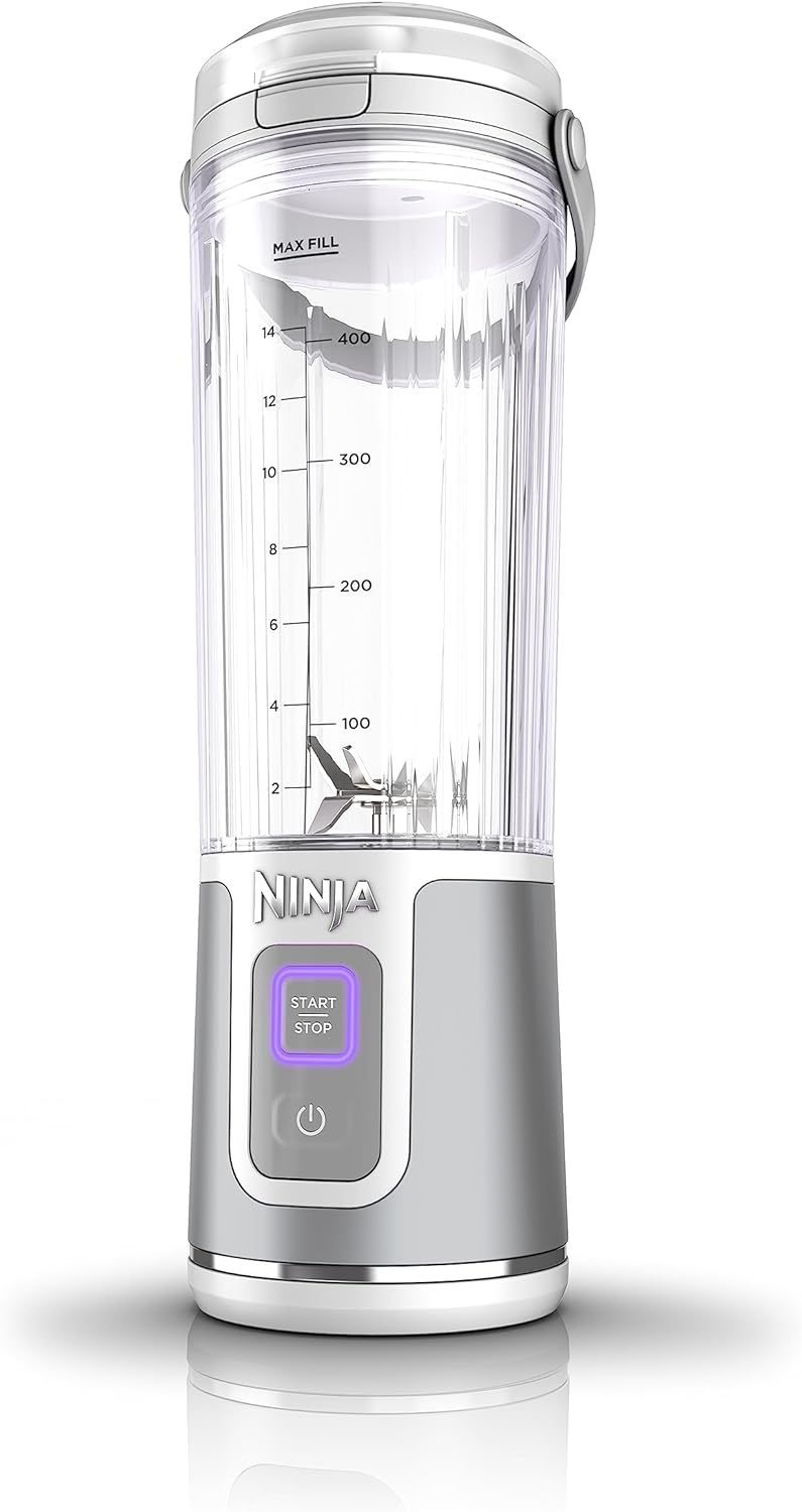 Ninja Blast Portable Blender, Cordless, 18oz. Vessel, Personal Blender for Shakes & Smoothies, BPA Free, Leakproof Lid, USB-C Rechargeable, Black, BC151BKC (Canadian Version) - PuriLite