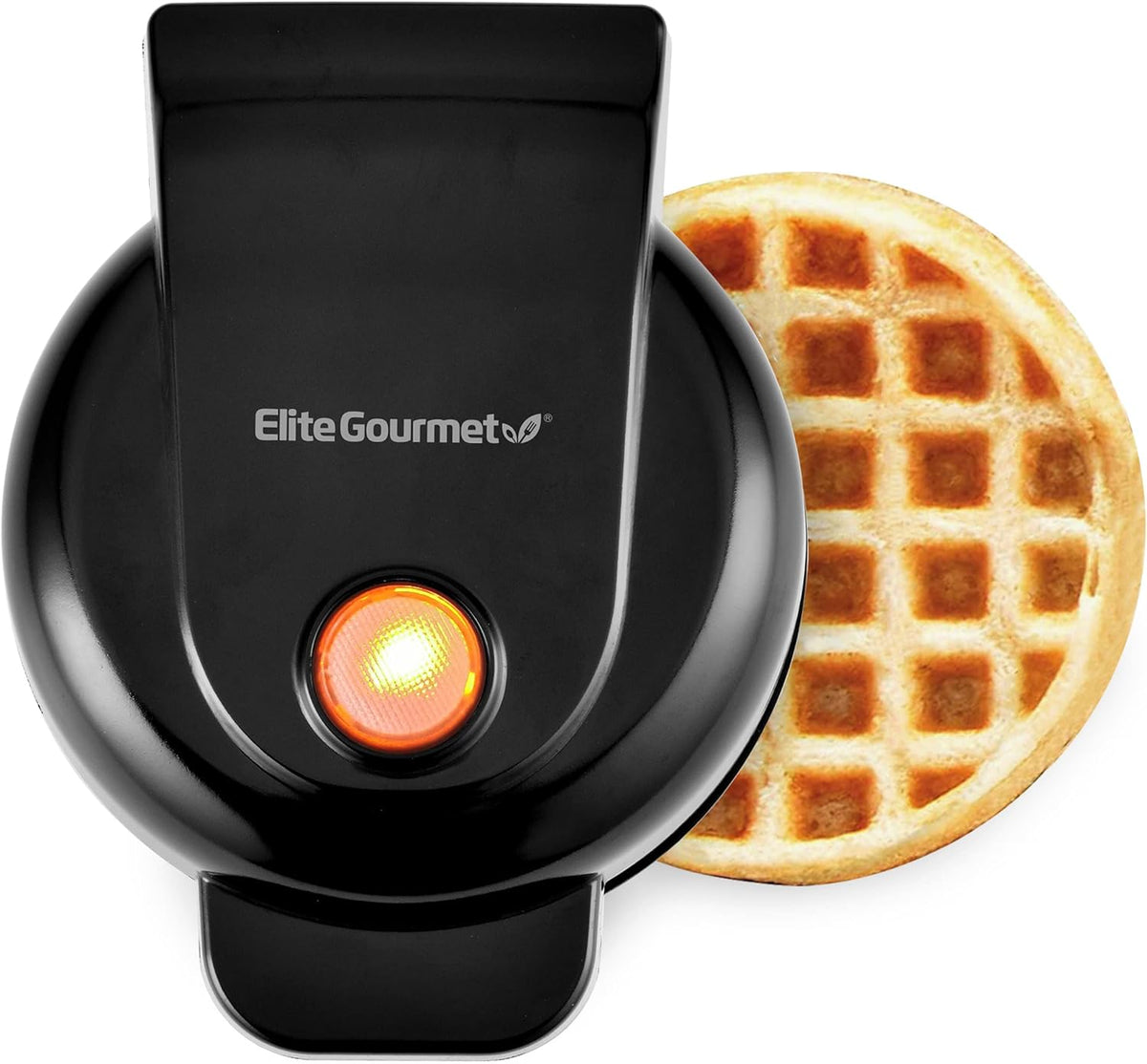 Elite Gourmet EWM015M Electric Nonstick Mini Waffle Maker, Belgian Waffles, Compact Design, Hash Browns, Keto, Snacks, Sandwich, Eggs, Easy to Clean, Mint - PuriLite
