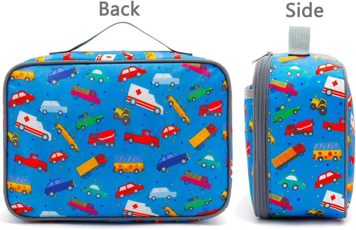 FlowFly Kids Lunch Box Insulated Soft Bag Mini Cooler Back to School Thermal Meal Tote Kit for Girls, Boys, Black - PuriLite