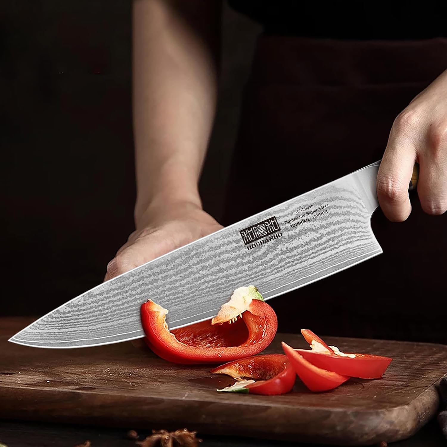 HOSHANHO Damascus Fillet Knife 7 Inch, Professional VG-10 Super Steel Boning Knife, Ultra Sharp Fish Knife with Ergonomic Handle - PuriLite