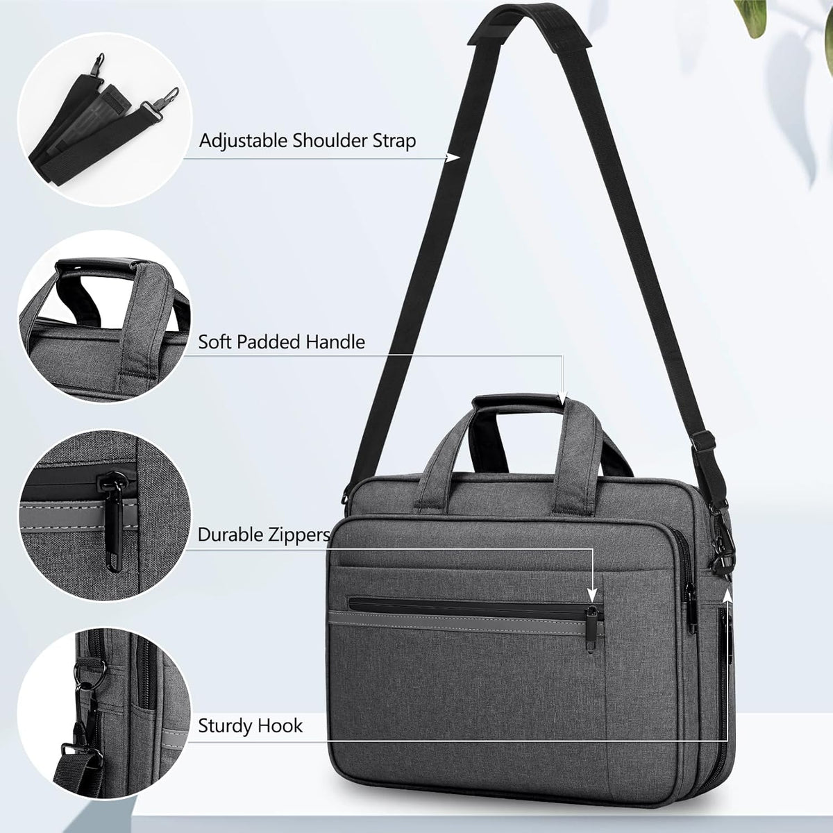 Purilite Select Expandable Laptop Messenger Bag - PuriLite