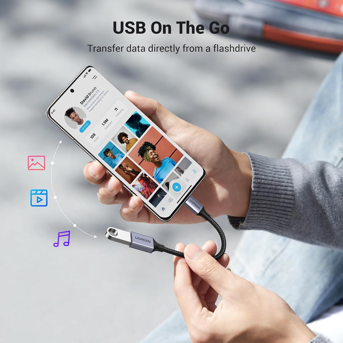 UGREEN USB C to USB Adapter 2 Pack, USB 3.2 Gen 2 10Gbps USB C Adapter USB C Male to USB 3.2 Female Adapter OTG Compatible with iPhone 15, Galaxy S24 S23 Ultra, MacBook Pro Air, iPad Pro Mini, Grey - PuriLite