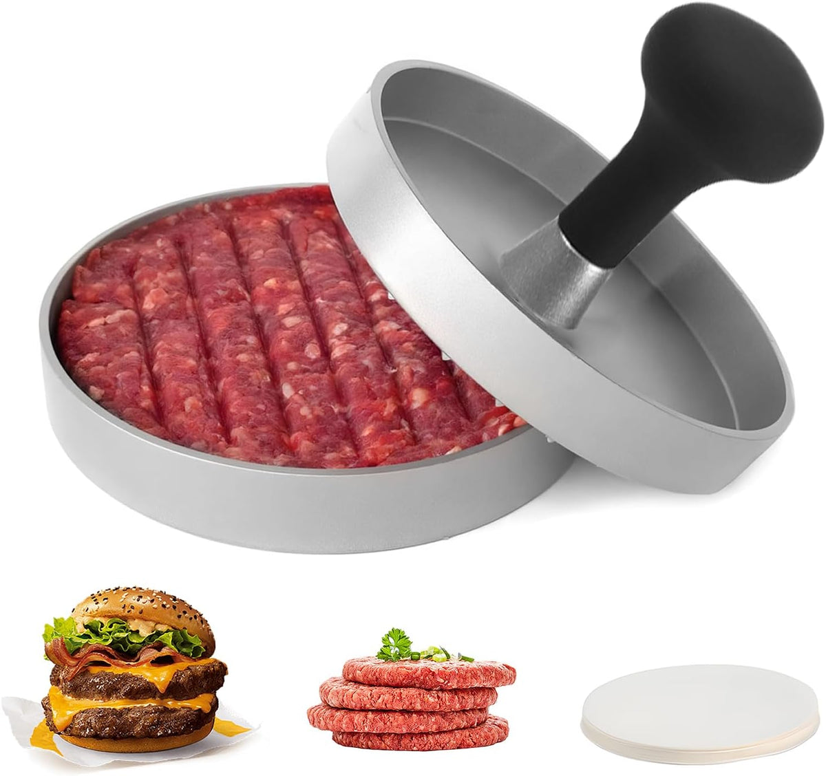 Purilite Select Aluminum Burger Press Patty Maker - PuriLite