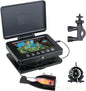 Underwater Fishing Camera for Rod, 5 Inch LCD Monitor with 1080P Portable Fish Finder, Adjustable LED White Light, 15M Cable Aluminum IP68 Camera for Ice Lake Sea Boat Kayak Fishing - PuriLite